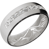 14K White Gold + Satin Finish