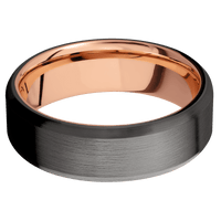 Tantalum Noir + Satin , Satin Finish + 14K Rose Gold