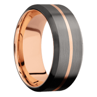 Tantalum Noir + Satin , Satin Finish + 14K Rose Gold