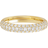 14K Yellow Gold band with 18 Round and 34 Round Diamond (ST) having TCW-.87