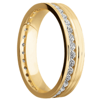 10K Yellow Gold + Treebark3 Finish