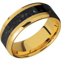 18K Yellow Gold + Sand , Polish Finish