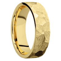 10K Yellow Gold + Rock Finish