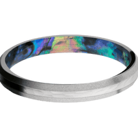 Palladium Silver + Hammer , Sand Finish + Abalone