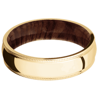10K Yellow Gold + Polish Finish + Sequoia