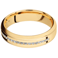18K Yellow Gold + Polish , Satin Finish