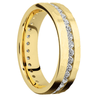 14K Yellow Gold + Hammer Finish