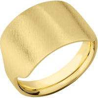 Large Horizontal Rectangle signet ring (20x14.5mm) in 18K Yellow Gold, with a Cigar style band.