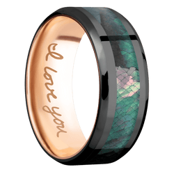 Zirconium + Polish , Polish Finish + 14K Rose Gold