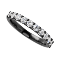 Zirconium band with 11 Round Lab Grown Diamond having TCW-.77