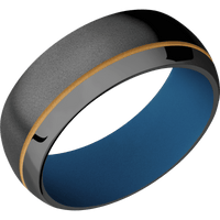 Zirconium + Bead , Polish Finish + Ridgeway Blue