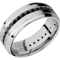 14K White Gold + Satin , Polish Finish