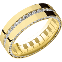 14K Yellow Gold + Polish Finish