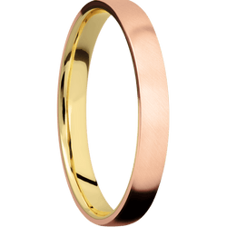 14K Rose Gold + Anglesatin Finish + 14K Yellow Gold