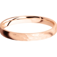 14K Rose Gold + Hammer Finish