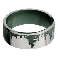 Titanium + Satin Finish + Eastern Green
