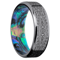 Tantalum + Polish , Polish Finish + Abalone
