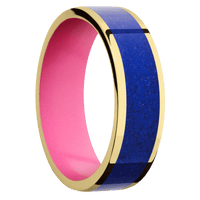 18K Yellow Gold + Polish Finish + Bright Pink