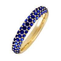 14K Yellow Gold band with 18 Round and 34 Round Sapphire having TCW-.87