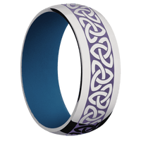 Titanium + Polish Finish + Ridgeway Blue