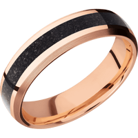 14K Rose Gold + Polish , Satin Finish