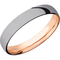 Tantalum + Polish Finish + 18K Rose Gold