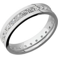 14K White Gold + Polish Finish