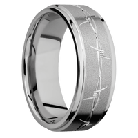 10K White Gold + Sand , Polish Finish