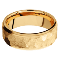 14K Yellow Gold + Rock , Bead Finish