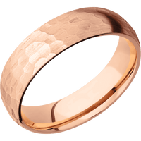 14K Rose Gold + Hammer Finish