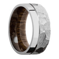 10K White Gold + Rock , Polish Finish + Walnut