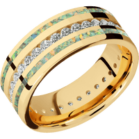 18K Yellow Gold + Polish Finish