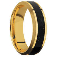 18K Yellow Gold + Polish , Sand Finish