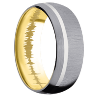Tantalum + Crosssatin , Satin Finish + 10K Yellow Gold