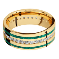 18K Yellow Gold + Polish Finish