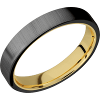 Zirconium + Crosssatinblack Finish + 14K Yellow Gold