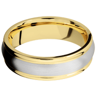 14K Yellow Gold + Machine , Polish Finish