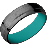Zirconium + Crosssatinblack , Polish Finish + Teal