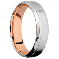 Platinum + Anglesatin , Polish Finish + 14K Rose Gold