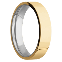10K Yellow Gold + Polish Finish + Titanium