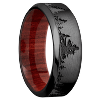 Zirconium + Satin , Polish Finish + Red Heart