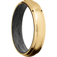 10K Yellow Gold + Satin , Polish Finish + Forged Carbon Fiber