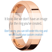 18K Rose Gold + Polish , Satin Finish