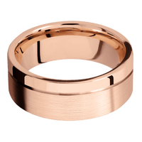 18K Rose Gold + Satin , Polish Finish