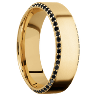 10K Yellow Gold + Bead , Bead Finish
