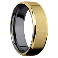 14K Yellow Gold + Sand , Polish Finish + Tantalum