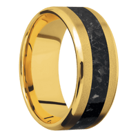 18K Yellow Gold + Sand , Polish Finish