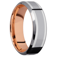Tantalum + Polish , Polish Finish + 14K Rose Gold