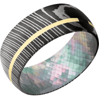 Damascus + Acid Finish + Black Mother of Pearl