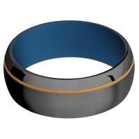 Zirconium + Bead , Polish Finish + Ridgeway Blue